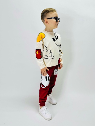[BB2004-02] MICKEY RED BABY SET BOY
