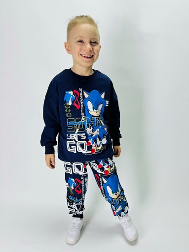 [BB2006-02] SONIC DARK BLUE SET BABY BOY
