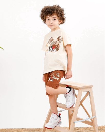 [BB3013-03] MICKEY CIRCLE SHORT BABY BOY SET