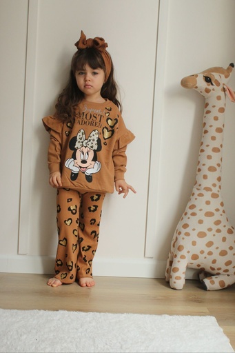 [BG3012-03] MINNIE MOUSE BROWN STRIPE SET
