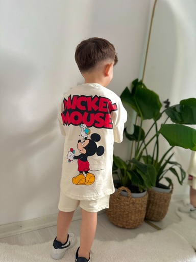 [BB3521-03] MICKEY Writting white FULL SET BABY