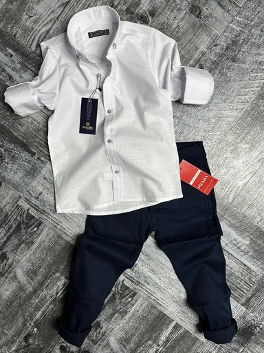 [BB3527-03] Qamees & jeans  FULL SET BABY