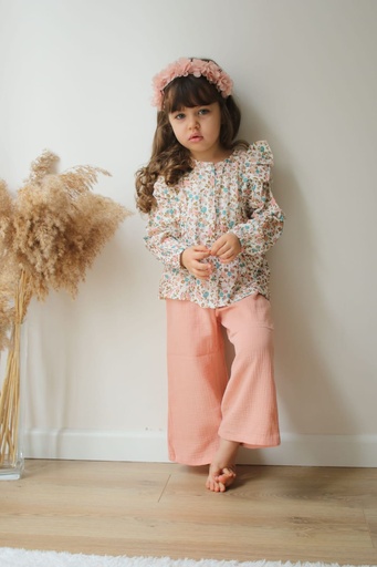 [BG3512-03] ROSE TOP WITH PINK PANTS  Fullset